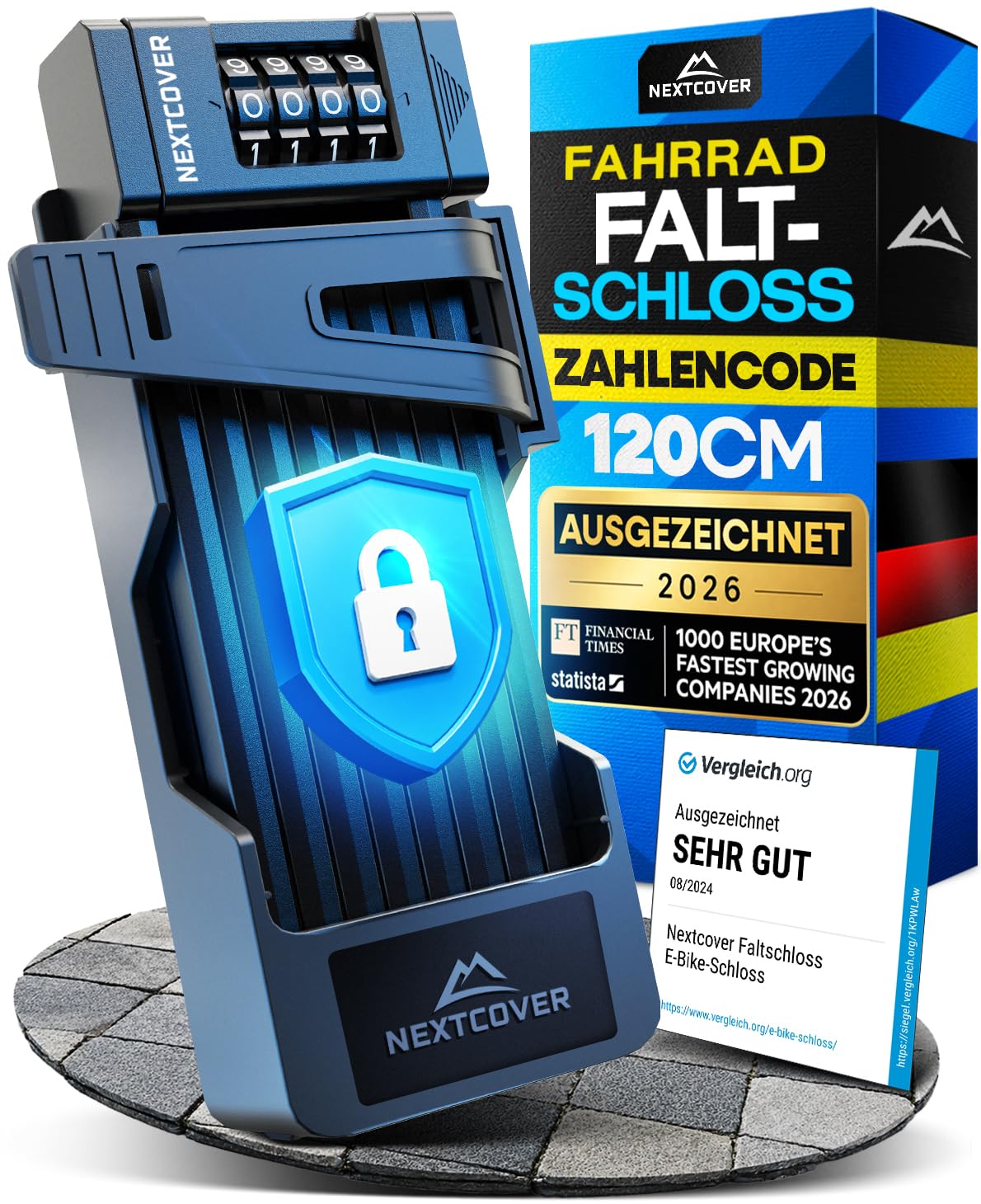NEXTCOVER Lucchetto pieghevole Parent (120 cm standard lucchetto a combinazione)
