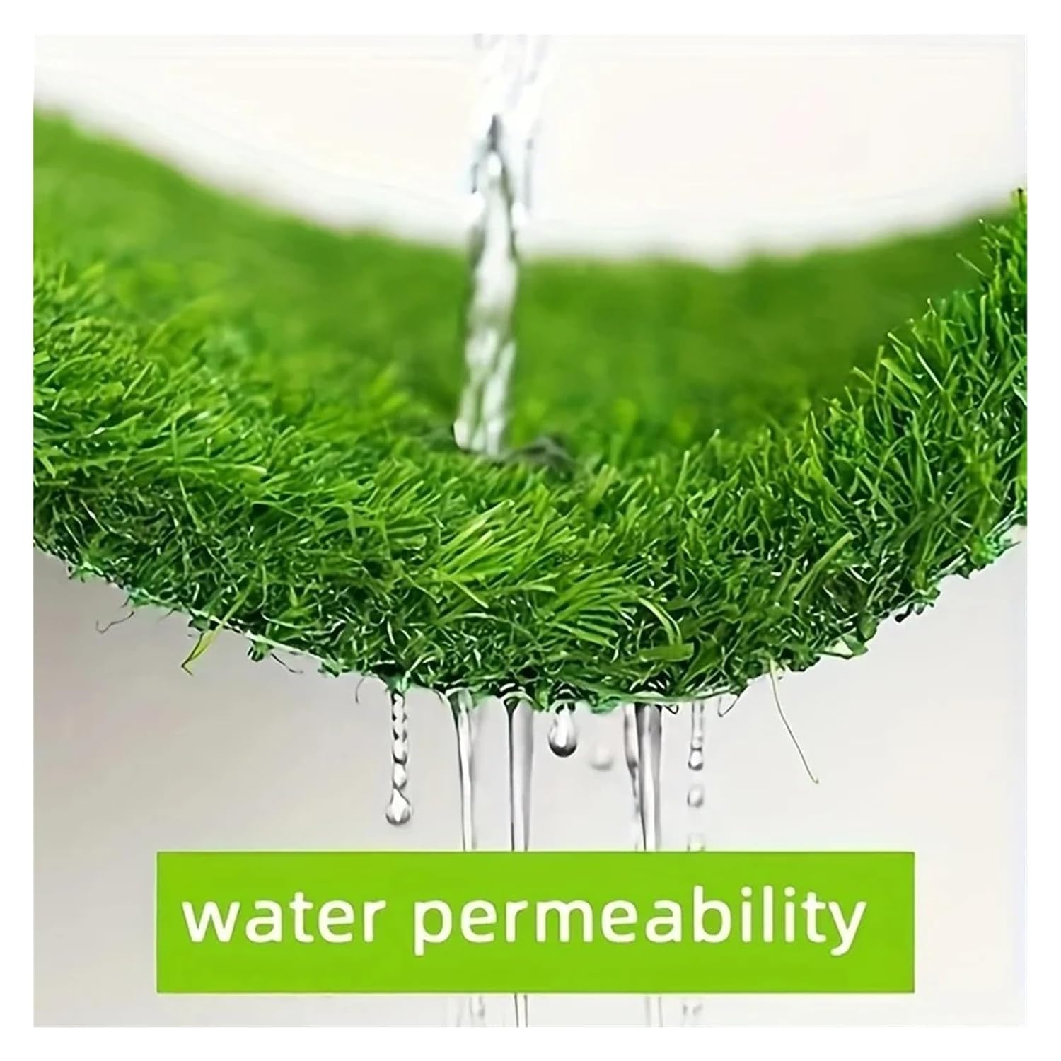 Garden Supplies Aritificial Realistic Grass Pad Thick Synthetic Fake Mat for Outdoor Garden Patio Landscape Lawn Mats Nozzle(Light Green Turf,50x100cm)