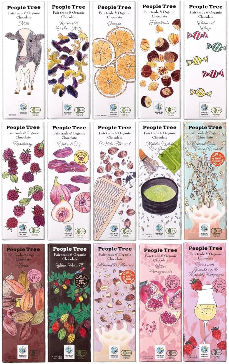 People Tree (ピープルツリー) フェアトレード＆オーガニック板チョコレート (板チョコ・全１５種)