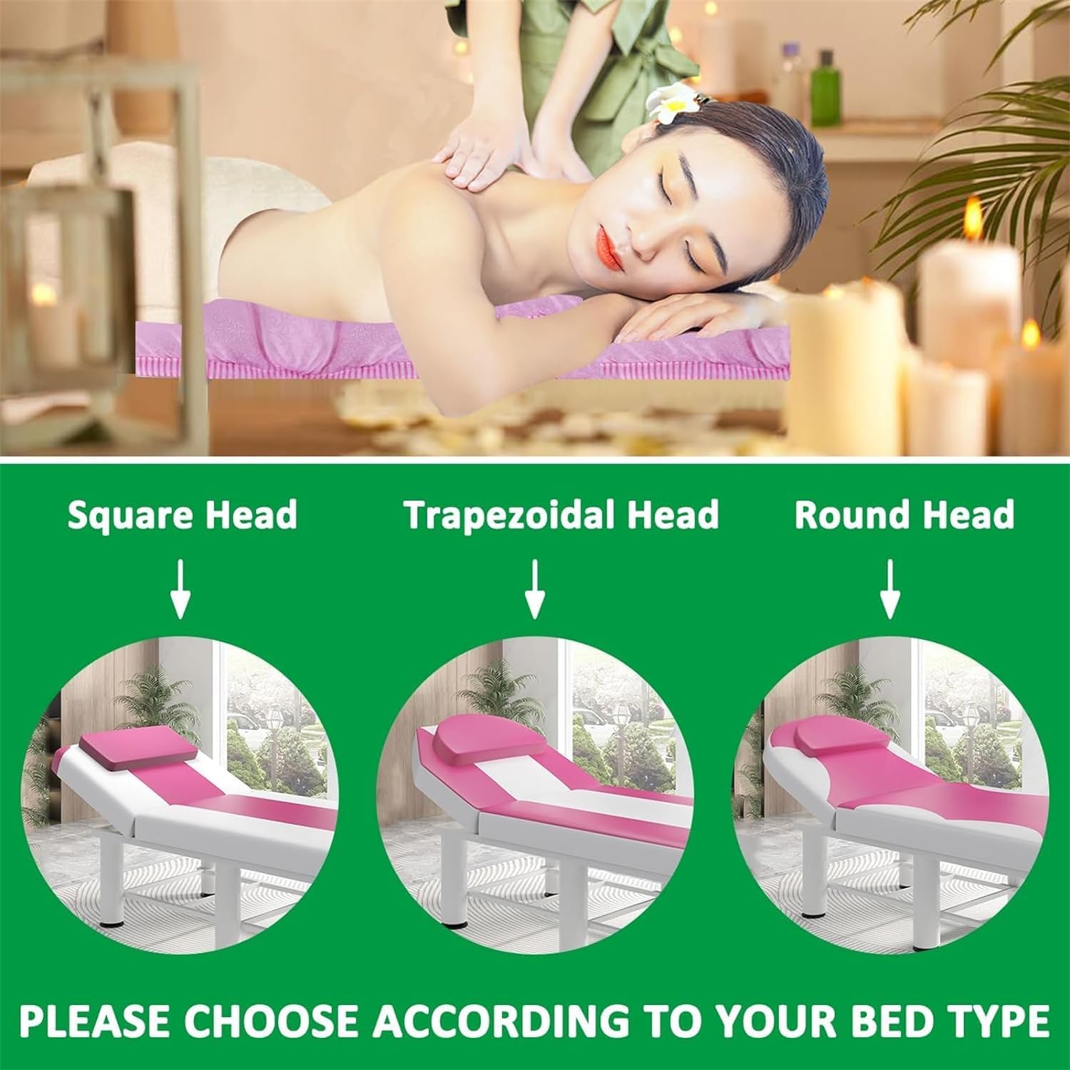 Matelas De Lit De Beauté Avec Trou Pour Le Visage Pliable Doux Conforts Matelas Salon De Beauté à TêTe CarréE Pour Spa Hotel Beauty Table De Massage Lit De Massage Bed Covers (Gris,80x190cm)