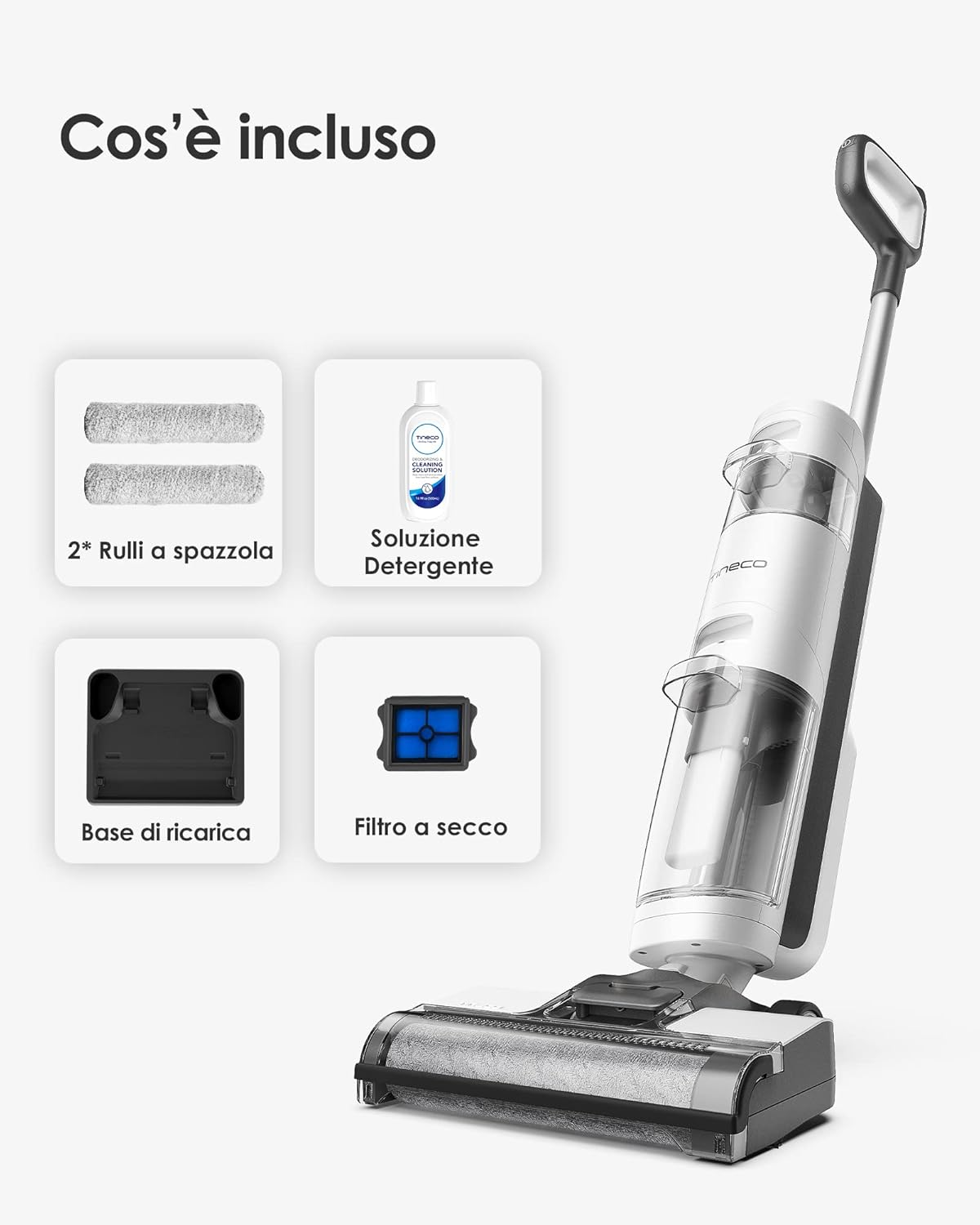 Tineco iFloor 3 Breeze Plus Aspirapolvere Senza Fili per Secco e Umido, Lavapavimenti e Mocio per Pulizia Leggera in un Solo Passaggio per Pavimenti Dur Tineco iFloor 3 Breeze Plus Aspirapolvere Senza Fili per Secco e Umido, Lavapavimenti e Mocio per Pulizia Leggera in un Solo Passaggio per Pavimenti Dur