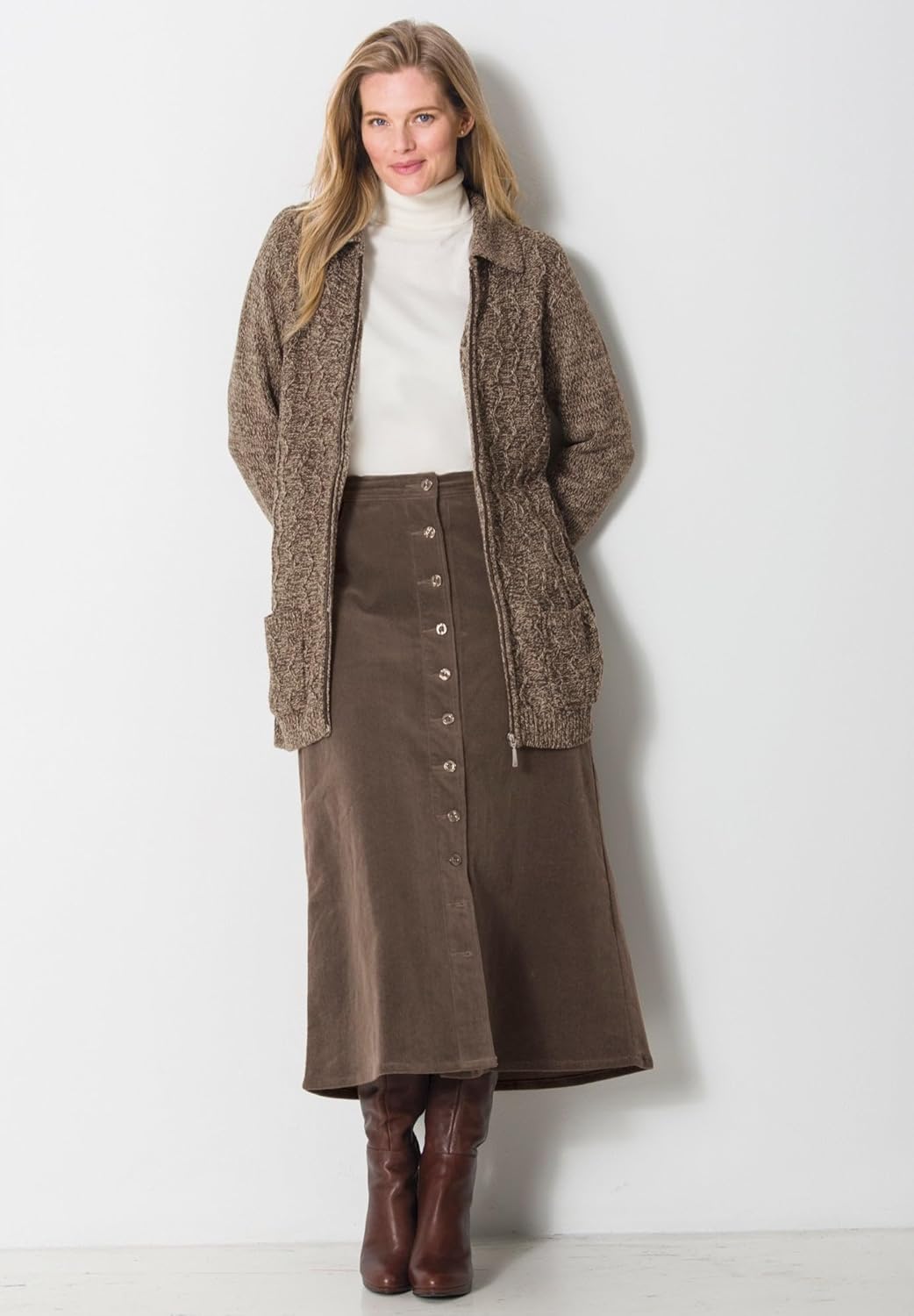 Woman Within Plus Size Corduroy Skirt