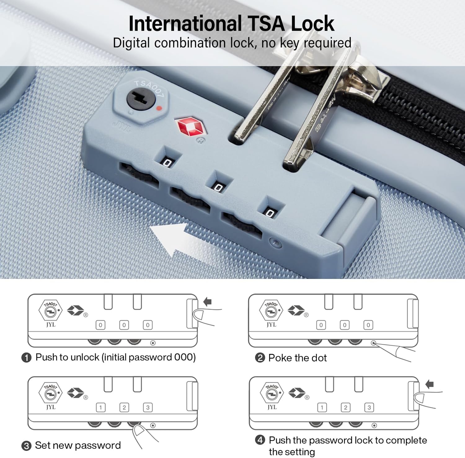 Hanke 16 Inch Underseat Carry On Luggage, Airline-Approved Hard Shell Small Suitcase with Spinner Wheels, Lightweight Tsa Lock Travel Luggage for Short Trips(Gray) - Image 8