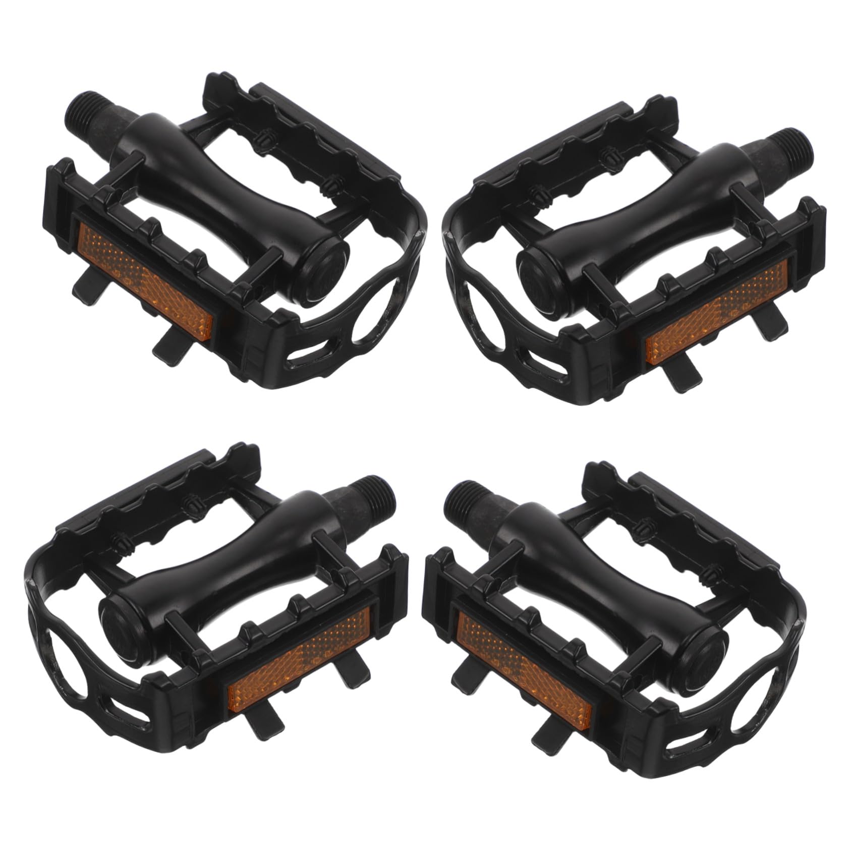 Pedales de Ciclismo de Plataforma 2 Pares de Aleación de Aluminio | Negro, Rotación Suave y Superficie Antideslizante, para Bicicleta de Montaña y Carretera, Uso Exterior