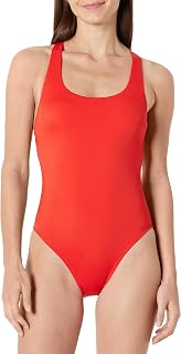 Amazon Essentials Costume da Bagno Intero, con Spalline Incrociate sulla Schiena Donna
