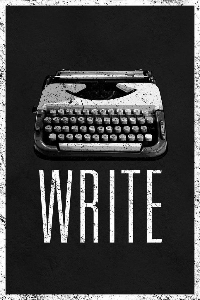 Write Typewriter Poster ELA Classroom Decor for Middle School High School English Language Arts Must Have Writing Posters Cool Wall Art Print 24x36