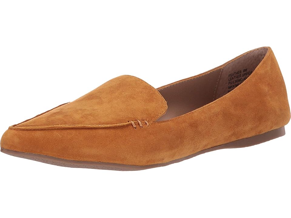 

Steve Madden Feather Loafer Flat (Mustard Suede) Women's Dress Flat Shoes, Yellow