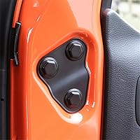 Vista 3 de YOCTM Protector de tornillo de puerta compatible con Jeep Wrangler JL JT Willys Sport S Rubicon Deluxe Sport Utility 4XE ABS negro