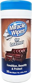 MiracleWipes for Leather Cleaning & Conditioning - Vehicle, Furniture, Shoes, Jacket, Interior, Upholstery - Clean, Protect, Moisturize - UV Protection, Help Prevent Fading, Cracking - (30 Count) - coolthings.us