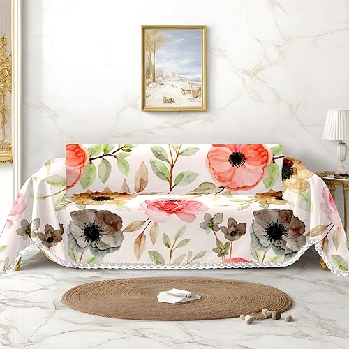 Miniatura 8 de Funda protectora de muebles de girasol para sofá de 3 cojines, resistente a las manchas