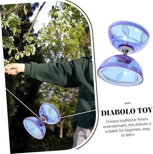 Miniatura 3 de 1 Unidades diábolo de plástico yoyo para niños - Yoyo chino triple rodamiento niños juguetes insensible yoyo respiración dedo chino yoyo profesional