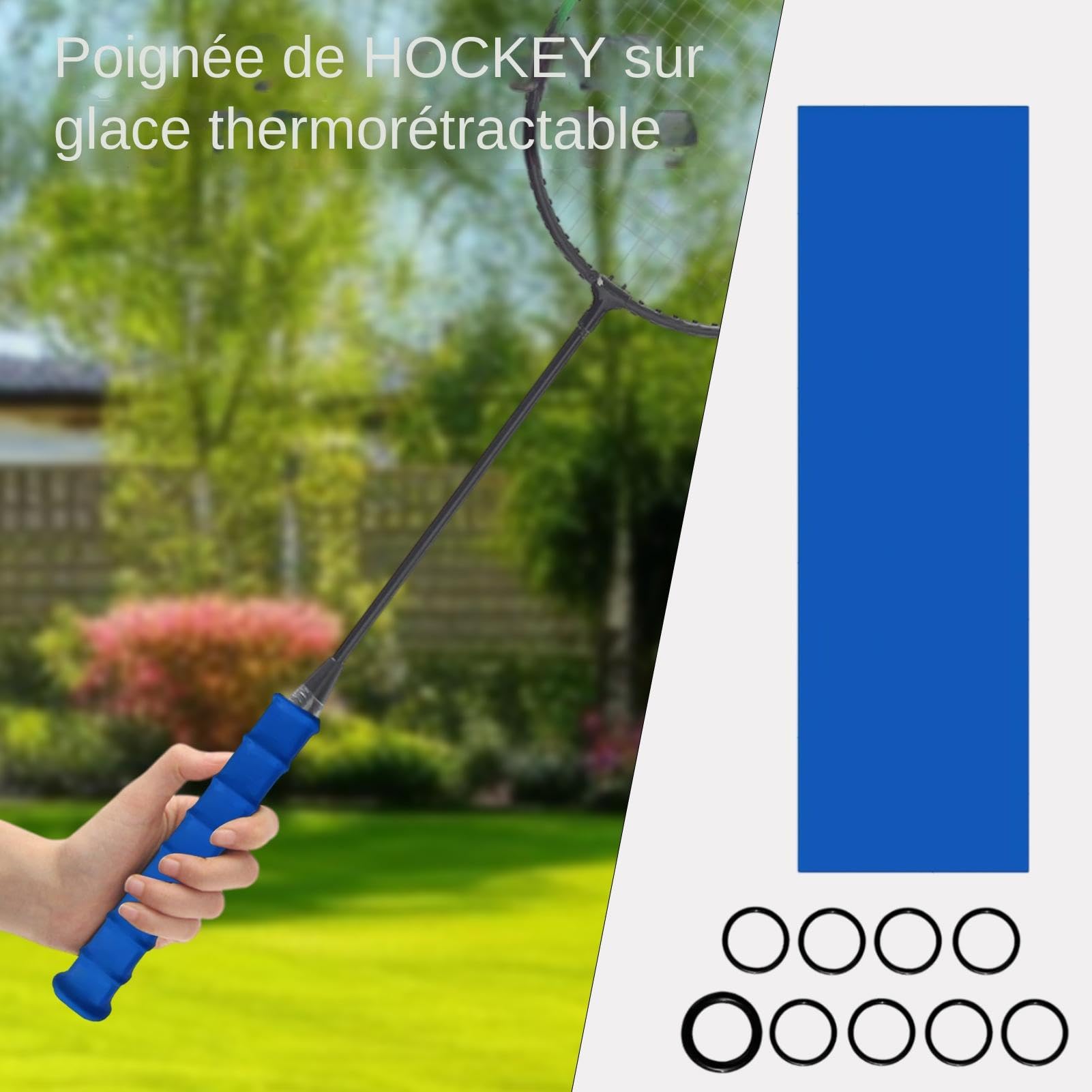 Bande Antidérapante Thermorétractable Pour Bâton De Hockey - En Polyéthylène, Prise Confortable, Réduit Les Vibrations | Pour Hockey Sur Glace, Hockey Sur Gazon, Badminton - 10