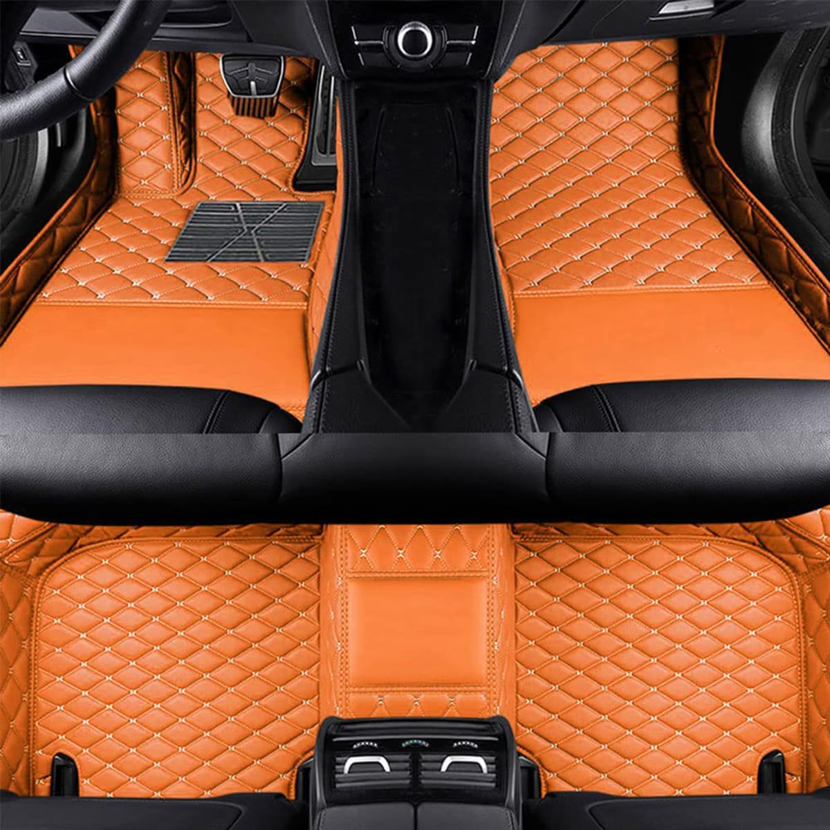 Tapis de sol Citroen C3 haute qualité Cobear orange aux finitions soignées - 6