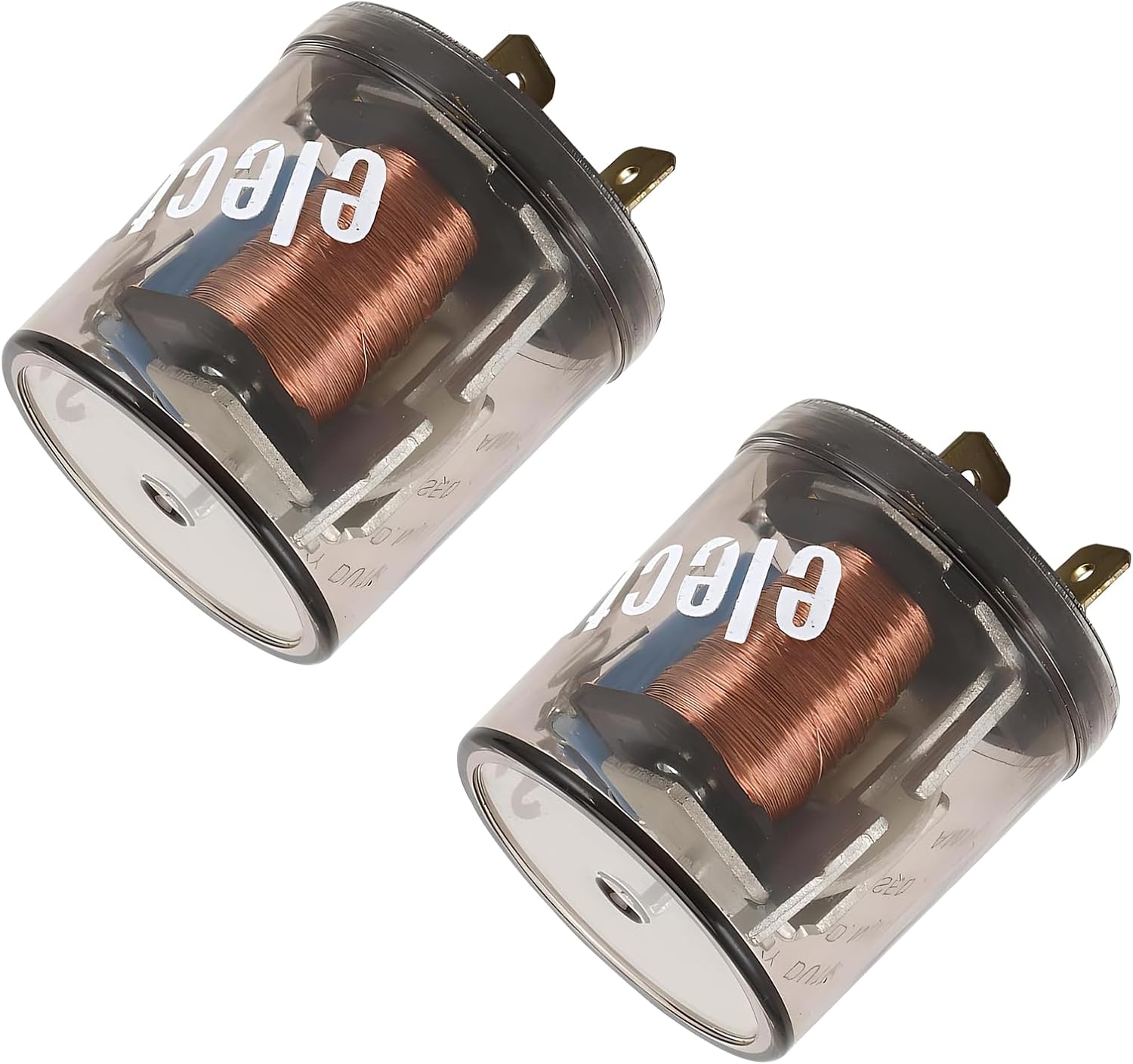 2 Pin Flasher Relay, 12V 20A Turn Signal Light Blinker Relay, Plug and Play LED Flasher Universal Exterior Accessory for Most Car Truck SUV, 2PCS (Black)