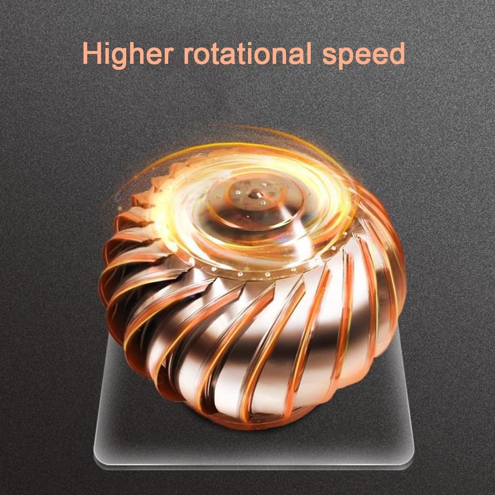 Rejilla de ventilación para aerogenerador, Ventilación de tapa turbina eólica, salida humos techo, aire redonda acero inoxidable, ventilador rotación sin alimentación(250mm/10inch)