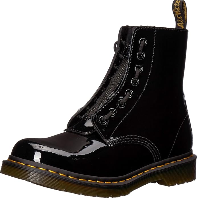 Dr.Martens Womens 1460 Pascal Front Zip Nappa Leather Black Boots 8.5 US Amazon Clothing
