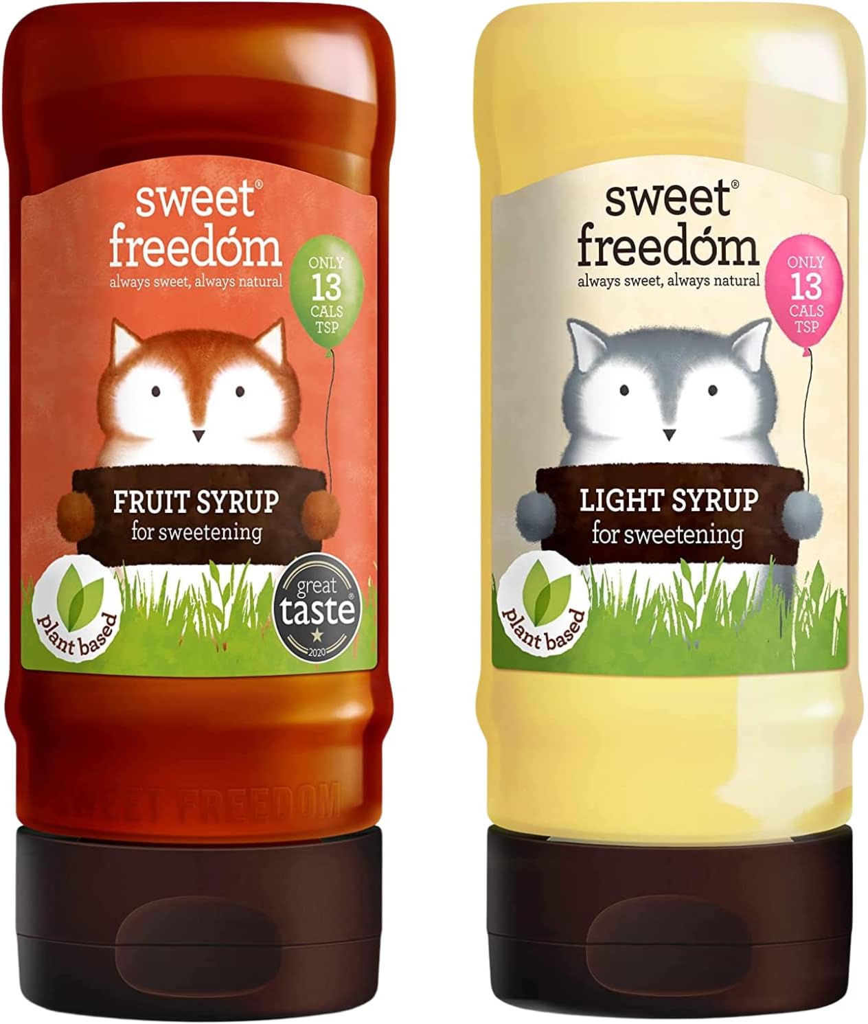 Sweet Freedom Vegan Brilliant Baking Bundle - x1 Fruit Syrup 350 G & x1 Light Syrup 350 G