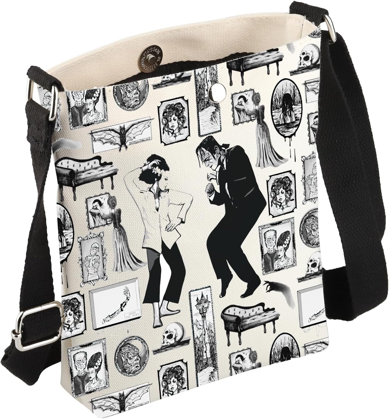 JYTAPP Classic Horror Monsters Bag Gallery Gothic Crossbody Bags Bride Horror Lovers Gift Gothic Bag - Image 4