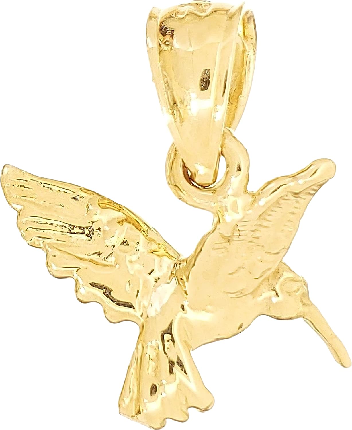 Hummingbird Charm 14K Gold 11mm