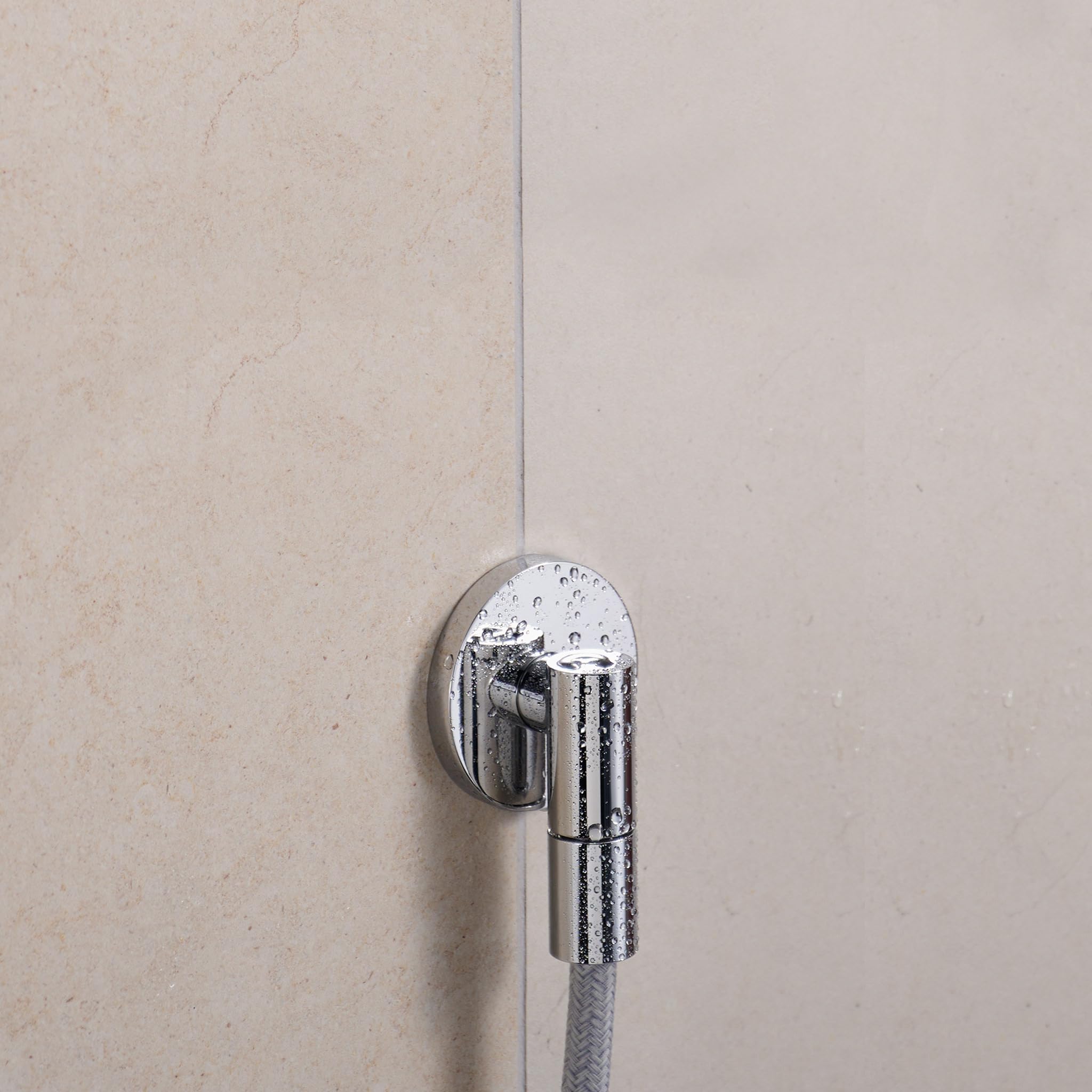 hansgrohe FixFit Fine S 28882000 Raccord mural universel avec clapet anti-retour, coude de raccordement mural, chrome