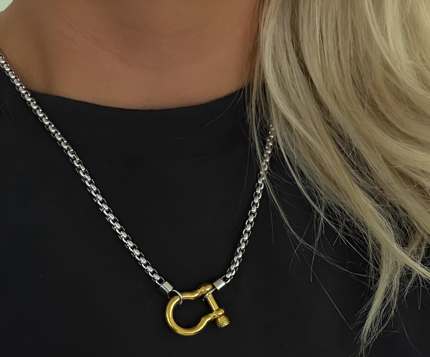 14k Yellow Gold Lucky Horseshoe Necklace For Women - 925 Sterling Silver Personality Animal Horseshoe Pendant Necklace Horse Jewelry For Men - Image 9