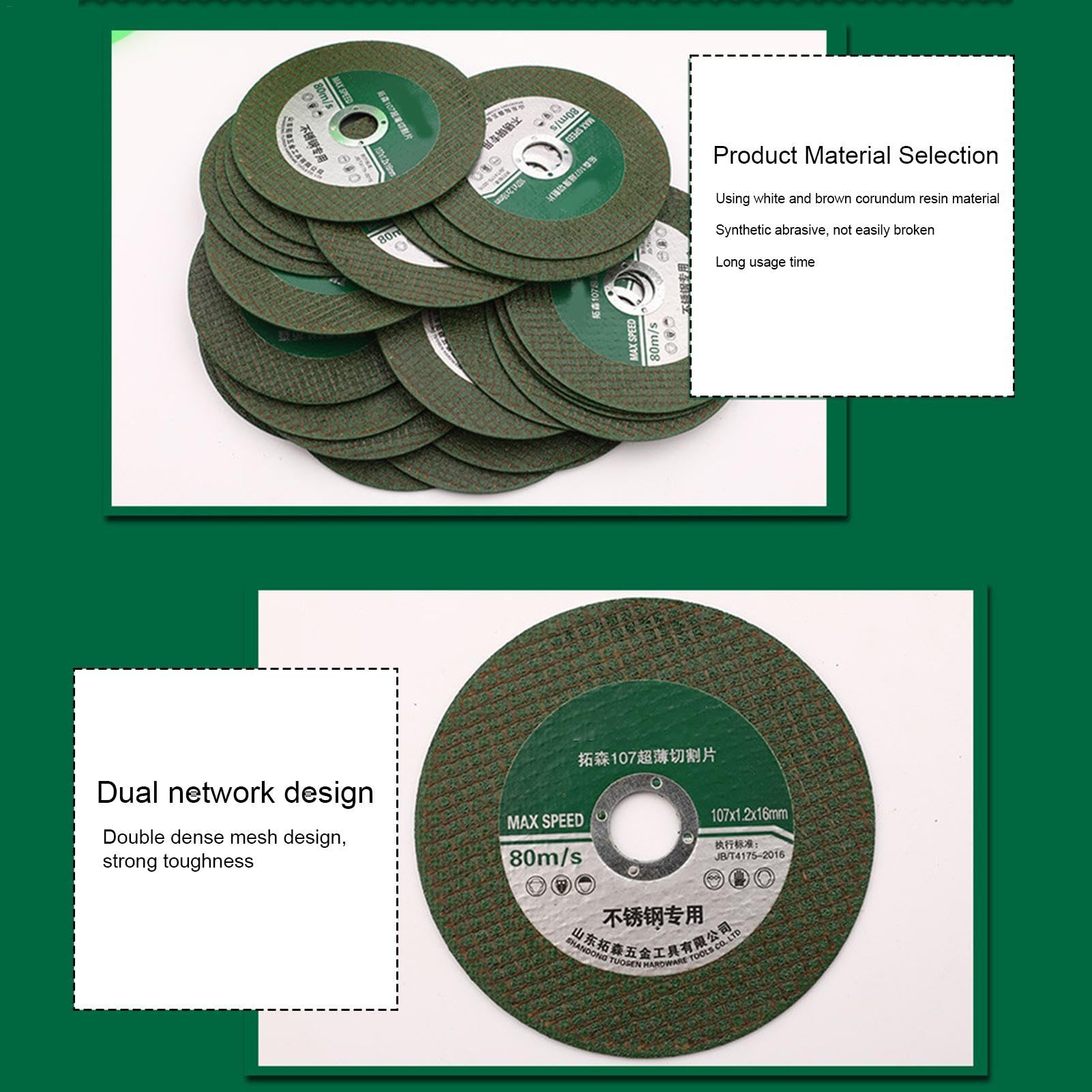 Disques à tronçonner pour meuleuse d'angle - Lot de 50 roues à tronçonner
