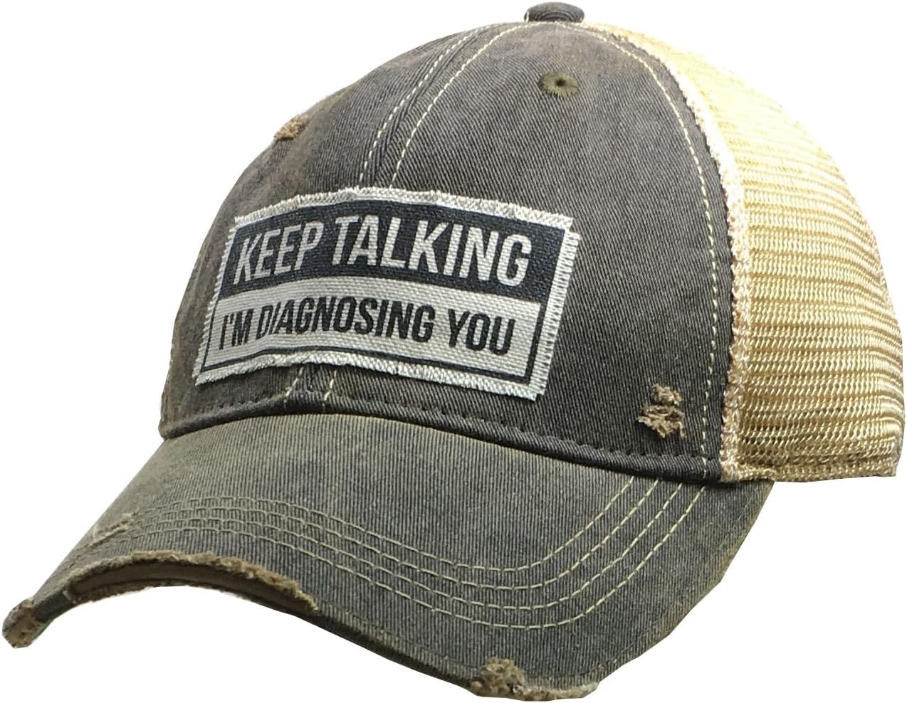 VINTAGE LIFE Keep Talking I'm Diagnosing You Cap, Black
