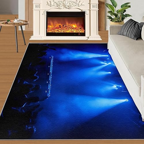 Miniatura 39 de Alfombras deportivas geniales para dormitorio, alfombra de área de automóvil deportivo para sala de estar, alfombra antideslizante para interiores,