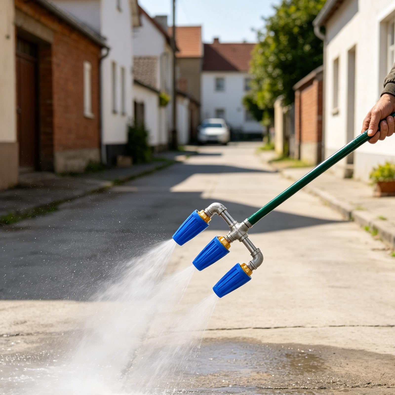 Ugello per idropulitrice rotante a 3 getti, ugello turbo 4000 psi, con attacco rapido da 1/4", in acciaio inox