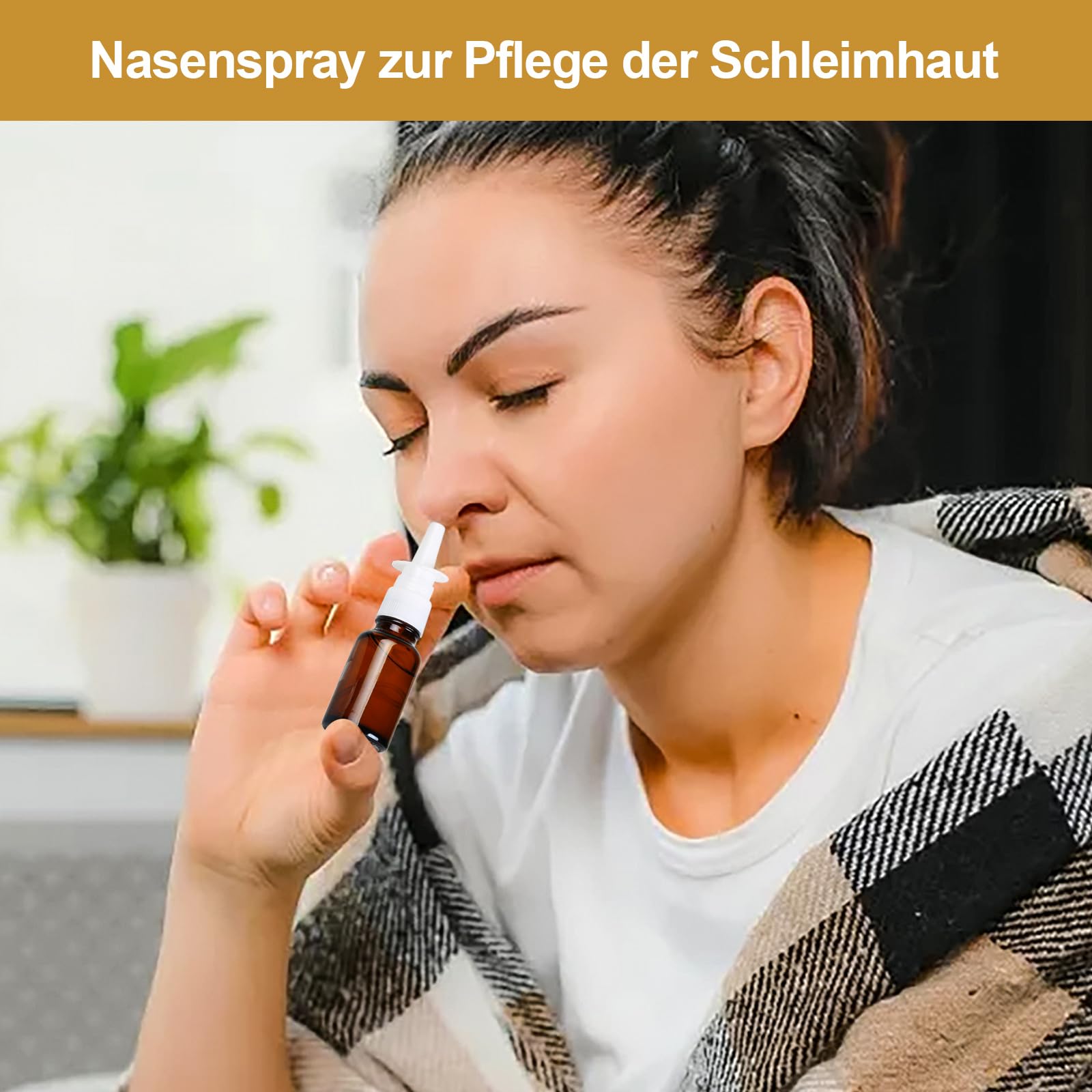 4 Pezzi Bottiglia Spray Nasale, 10ml Flaconi Spray Nasale, Riutilizzabile Spruzzatori Nasali Vuoti, Fine Vetro Nebulizzatore Spray per Profumi, Oli Essenziali, Soluzione Salina