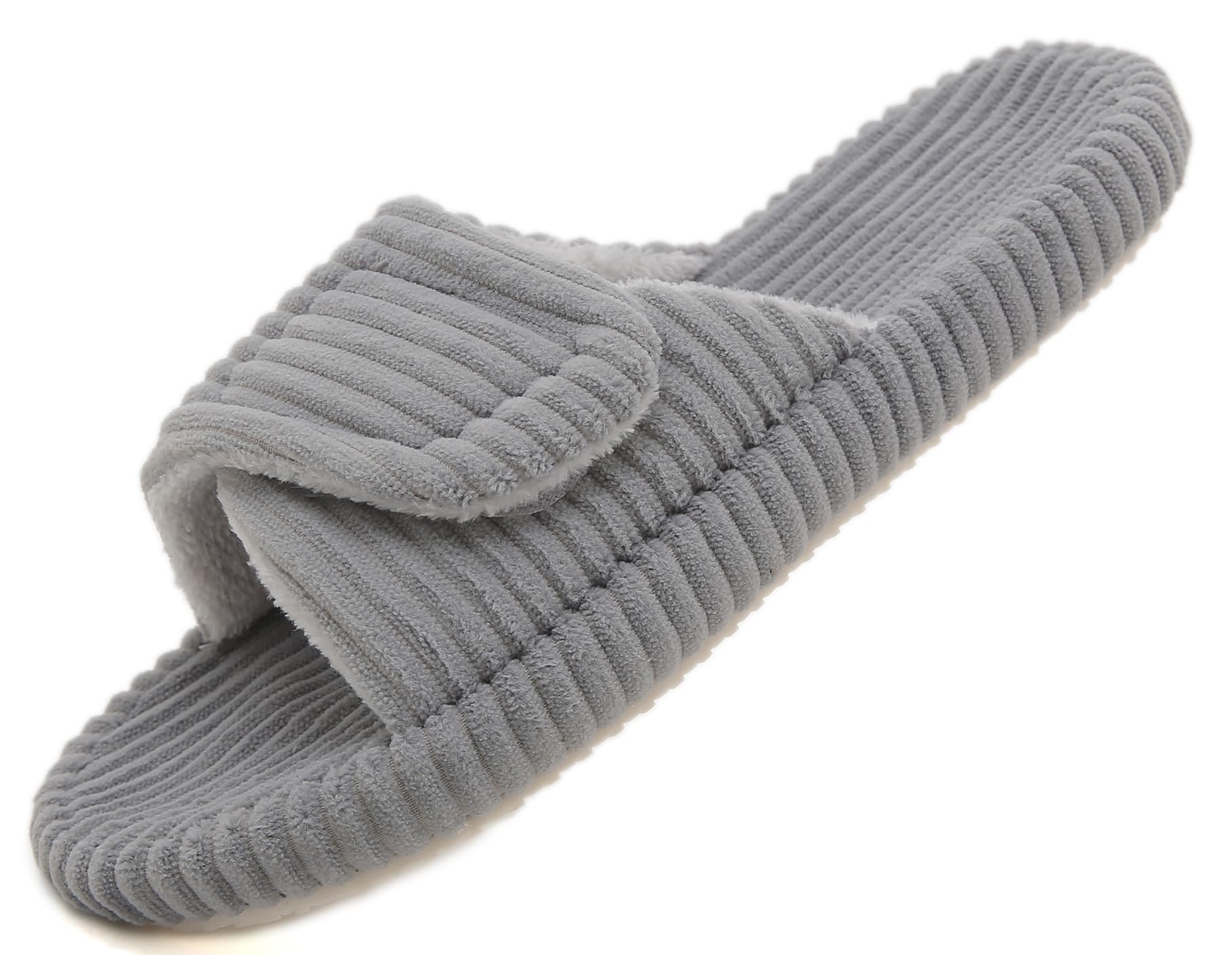 Meik Mangni Damen Hausschuhe mit Arch Support Verstellbare Pantoffeln Frauen Memory Foam und Offene Zehen Rutschfeste Bequeme Slippers für Drinnen und Draußen,Gr.36-43 EU