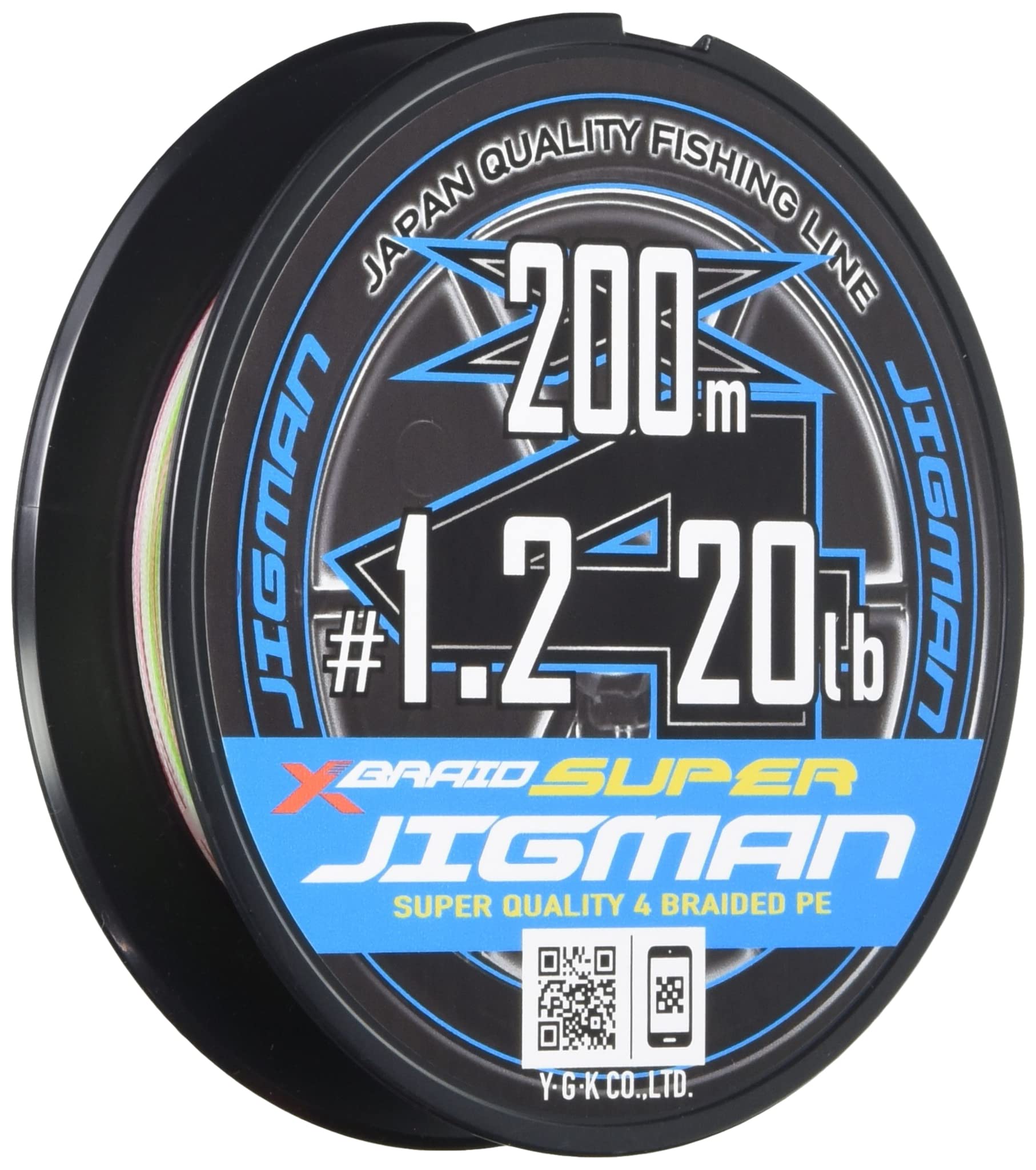 YGK X-BRAID Japan Quality Fishing 4-Strand Braid Line SUPER JIGMAN X4 200m/Multicolor