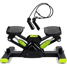 Leikefitness Steppers for Exercise Mini Stair Stepper, Cardio Workout Equipment, Twist Stair Stepper with Resistance Bands Up-Down Motion for Full Body Workout Exercise Equipment for Home