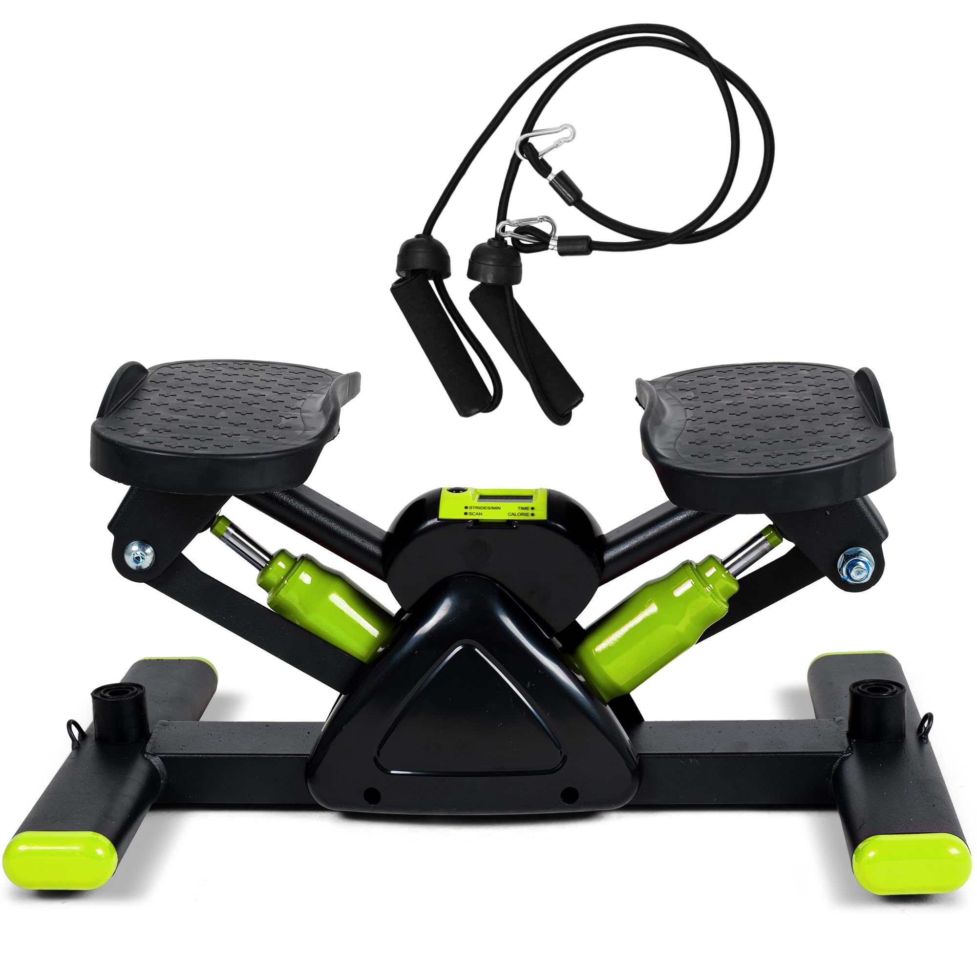 Leikefitness Steppers for Exercise Mini Stair Stepper, Cardio Workout Equipment, Twist Stair Stepper with Resistance Bands Up-Down Motion for Full Body Workout Exercise Equipment for Home(Red) (Green)-image-9