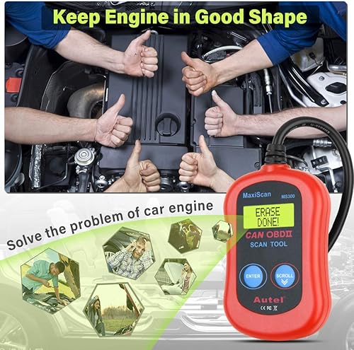 Miniatura 5 de Autel MaxiScan MS300 - Escáner OBD2 para automóvil, lector de código de falla del motor, escáner de diagnóstico para todos los coches de protocolo