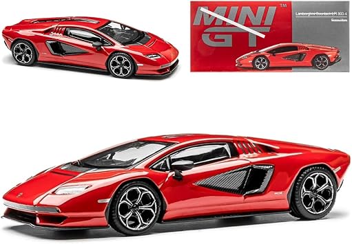 HTLNUZD 1/64 LPI 800-4 Racing Alloy Car for Lamborghini Rosso Mars Motor Die Cast Vehicle Diecast Metal Model