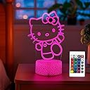 Kitty Night Light, 3D LED 16 Color Intelligent Remote Control Lamp for Christmas Gifts Children's Room Decoration Holiday Gifts