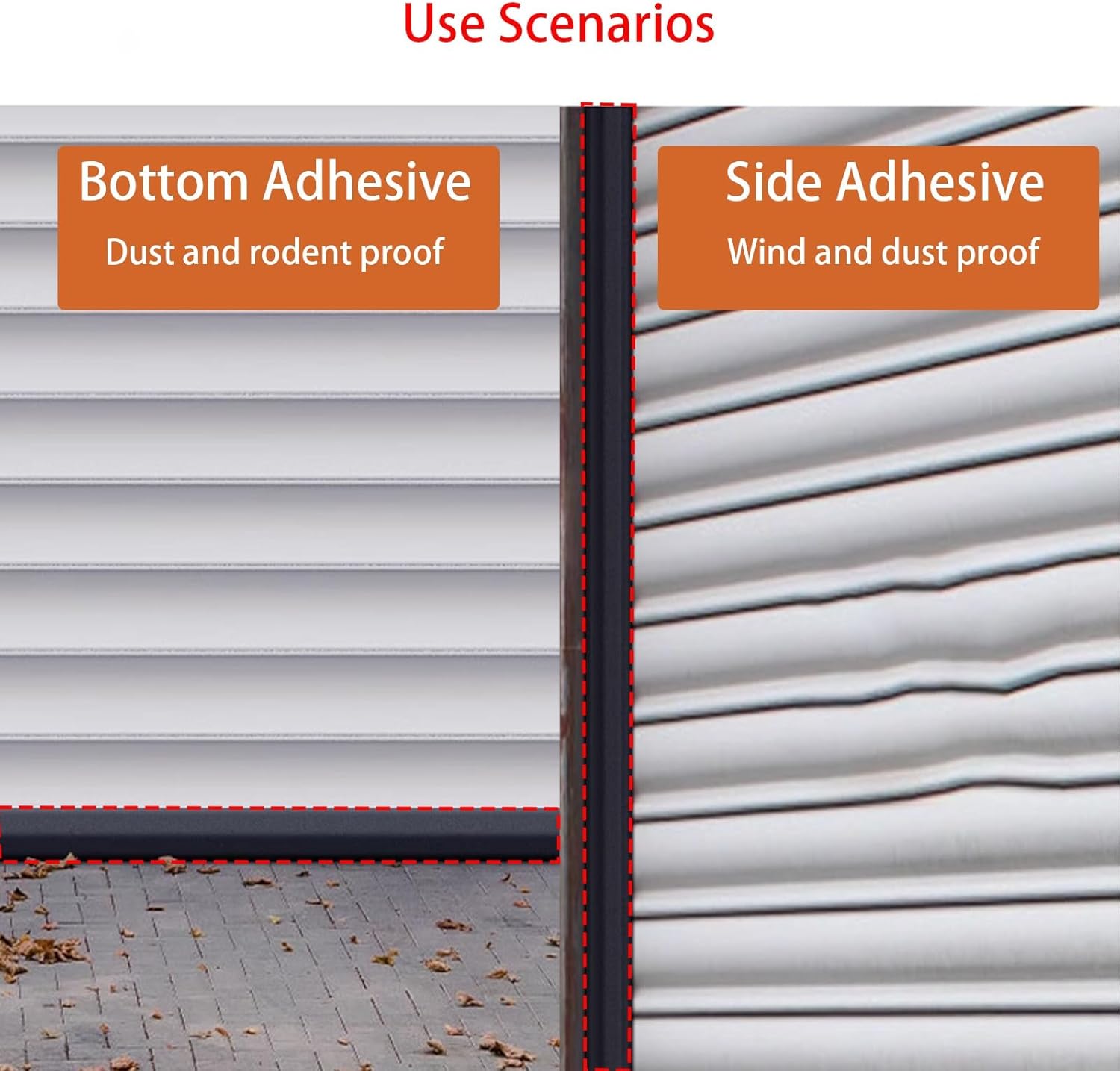 Garage Door Rubber Bottom Seal, Weatherstripping, Garage Door Seals Bottom, Rubber Seals with Adhesive Backing, Freely Cut