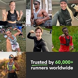 ZelaFit Running Vest for Women & Men Running Phone Holder - Perfect for Running Gear, Running Accessories, Running Essentials - Lightweight Chest Rig Phone Holder for Running (Black)