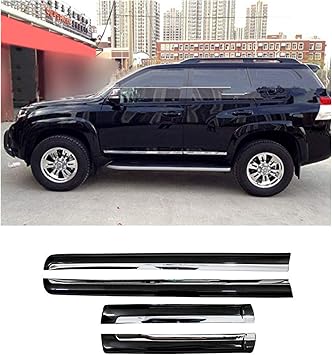 ITrims for Toyota Prado FJ150 J150 for Lexus GX 460 GX460 2010-2018 Exterior Car Accessories Body Side Door Molding Trim Cover Protector Trims (Black)