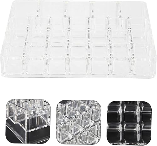 Miniatura 7 de Vaguelly Acrylic Lipstick Holder 26-Grid Makeup Organizer for Vanity Delicate Lipstick Rack Dustproof Design for Beauty Enthusiasts