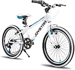JOYSTAR Lubbock 20 24 Vélo enfant de pouce pour les garçons & Filles Âge 7-12 ans Hardtail VTT pour les enfants avec 1-Speed/7-Speed Automobile, Pneus muraux blancs, Vélo pour enfants
