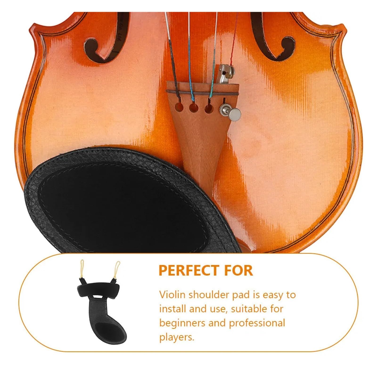 Mentonera De Violín De Madera De Ébano Con Tornillos | Mentonera de violín de madera de ébano con accesorios de montaje, for un soporte estable for tocar