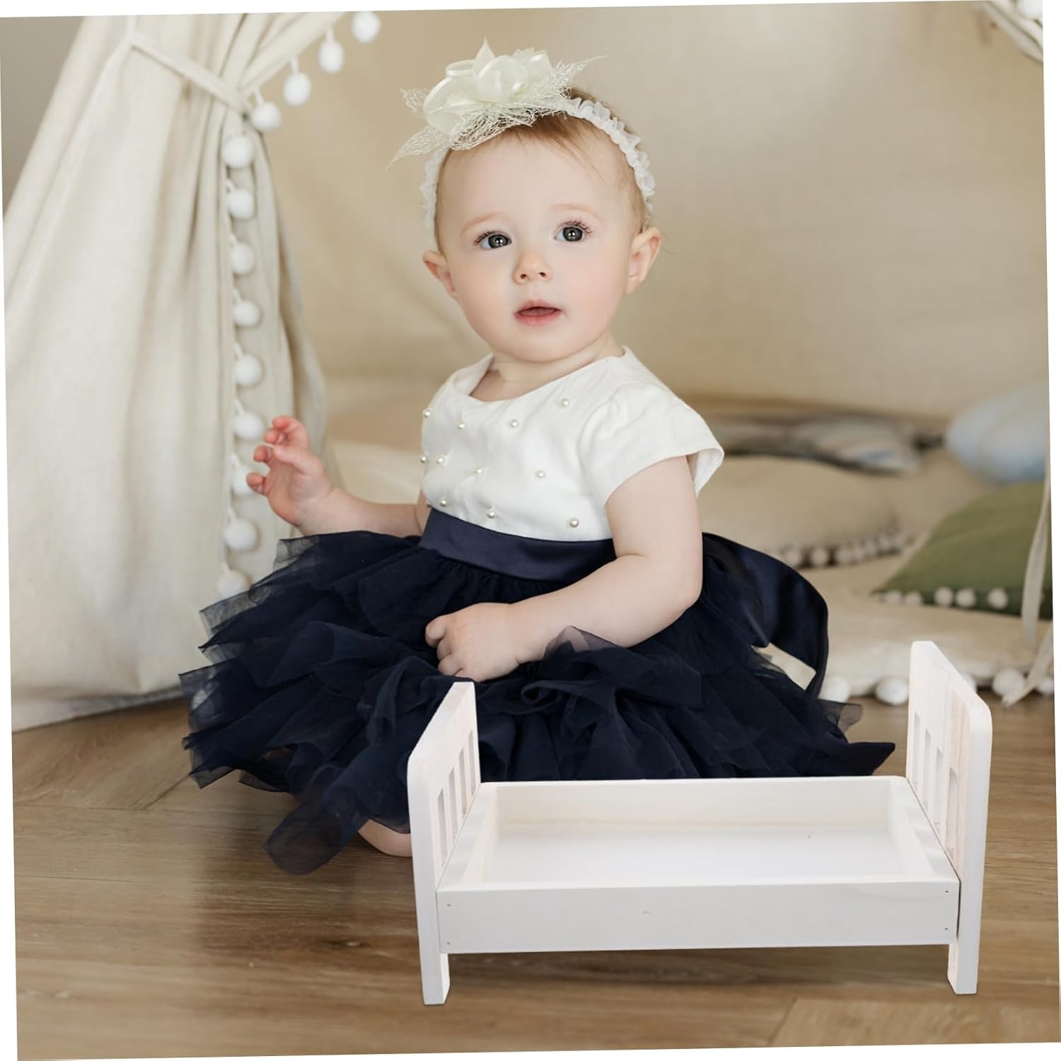 STOBOK Newborn Props for Photo Photography Prop Photography Props for Babies Photo Prop Decorative Photography Prop Childrens Toys Vintage Decor Bed Photo Props Mini Bed