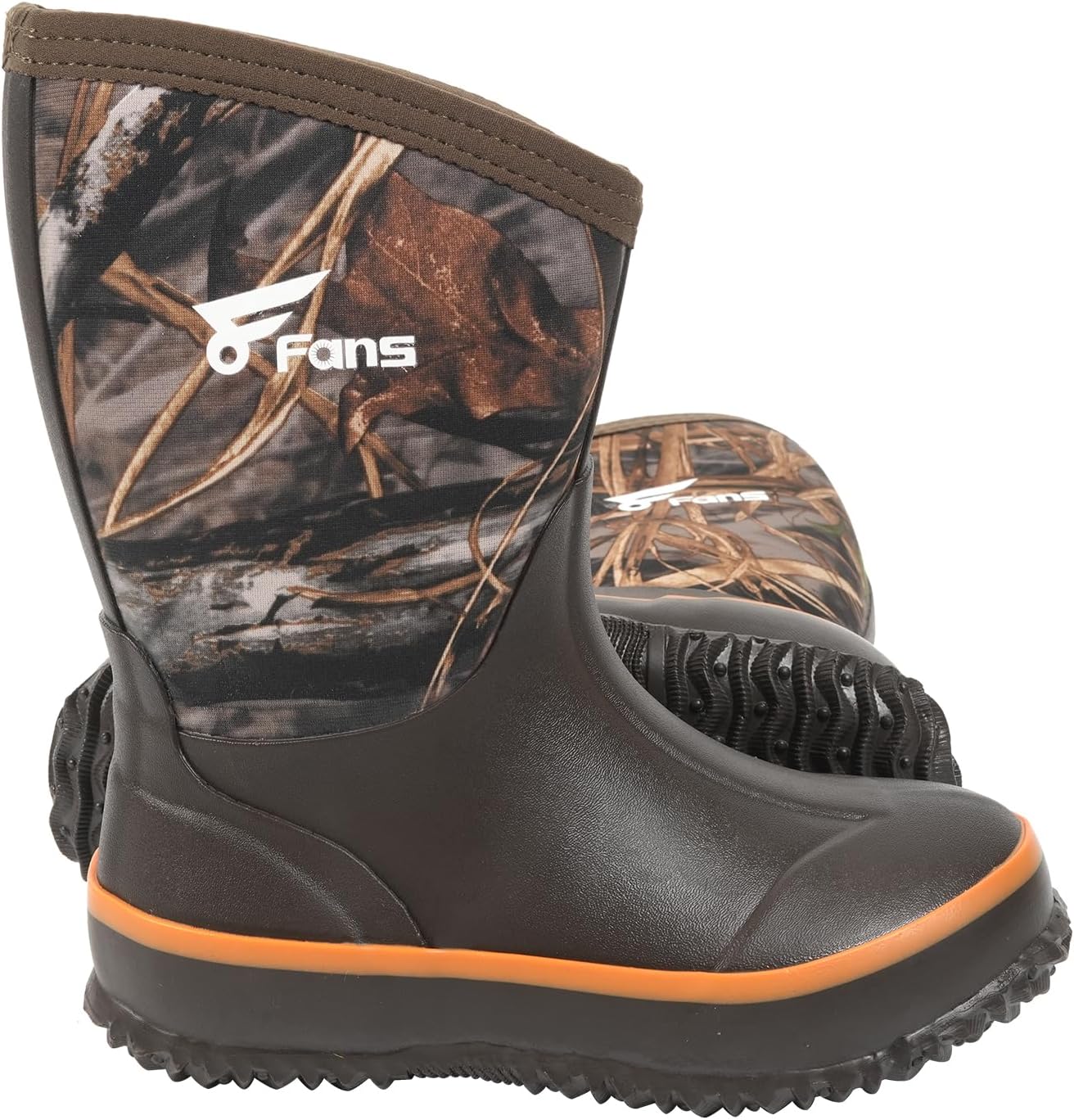 8 Fans Kids Waterproof Boots - Camo Design