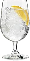 Vista 11 de Libbey Blue Ribbon - Juego de 8 copas de agua duraderas inspiradas en artesanías, vasos de agua transparentes con tallo para exhibir refrescos