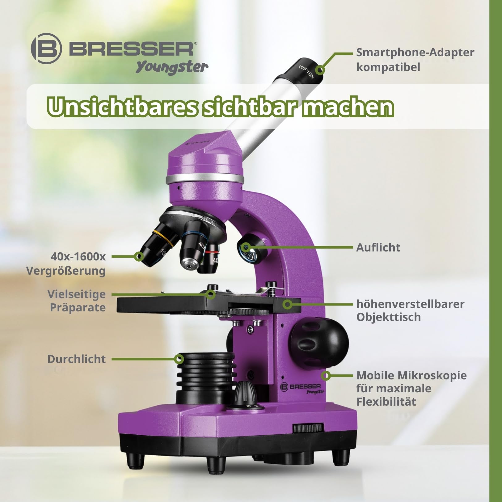 Bresser Mikroskop uczniowski Junior BIOLUX SEL