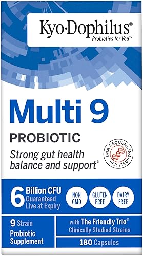 Miniatura 7 de Kyolic Kyo-Dophilus Multi 9 Probiótico, para un fuerte equilibrio y apoyo de la salud intestinal, 90 cápsulas en total