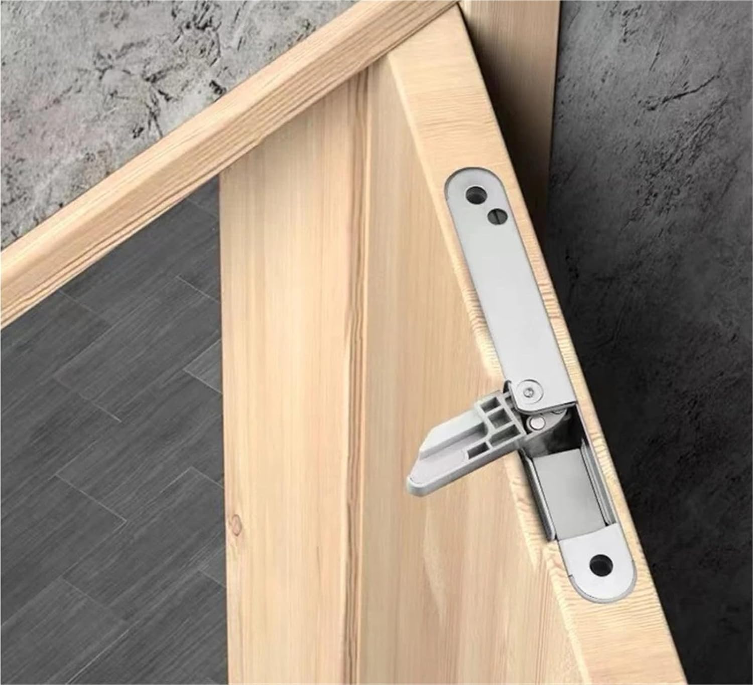 Invisible Door Closer, Hidden Automatic Closing Device with Spring and Hydraulic Buffer for Household Interior Doors(Left Open)