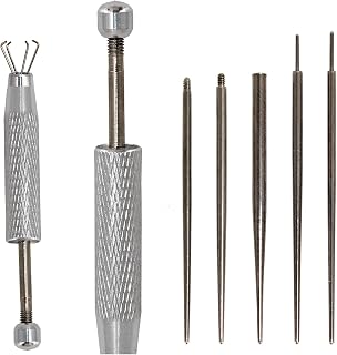 Piercing Taper Tool Kit - Stainless Steel Ball Grabber & Threadless Insertion Pin for Changing Flat Back Earrings, Nose & Lip Jewelry
